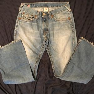 Men's True Religion Flare light wash Jean